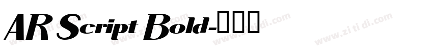 AR Script Bold字体转换